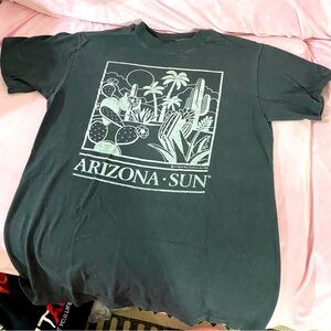 USA Vintage T Shirt Arizona Sun Newspaper Graphic Hanes Beefy T Tee 100% Cotton